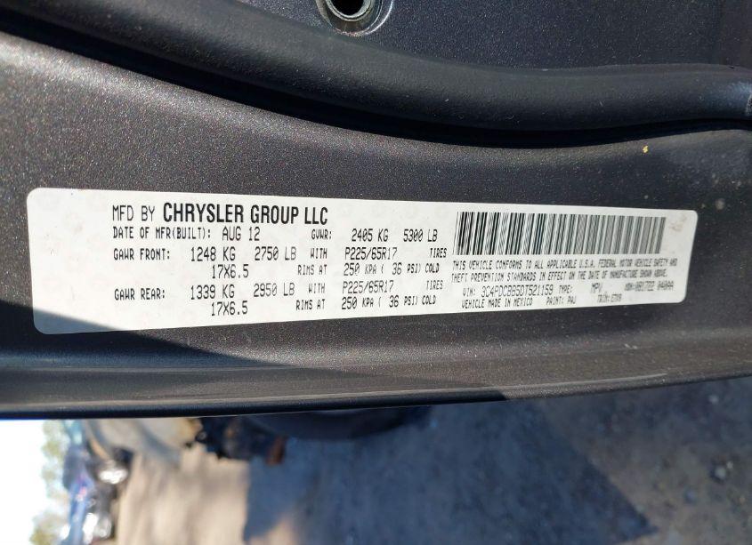 Photo 9 of 2013 Dodge Journey SXT (VIN 3C4PDCBB5DT521159)