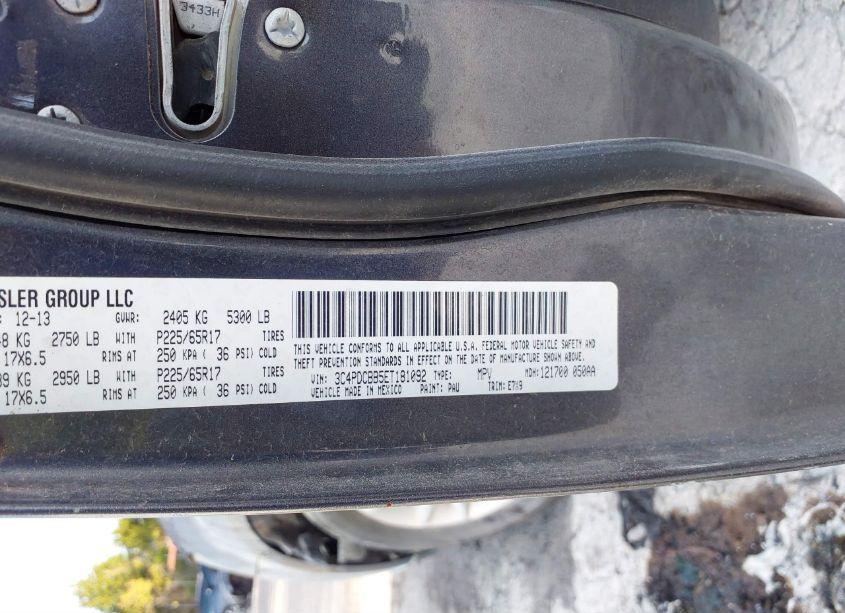 Photo 9 of 2014 Dodge Journey SXT (VIN 3C4PDCBB5ET181092)