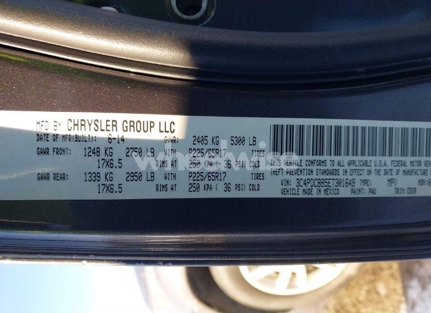 Photo 9 of 2014 Dodge Journey SXT (VIN 3C4PDCBB5ET301649)