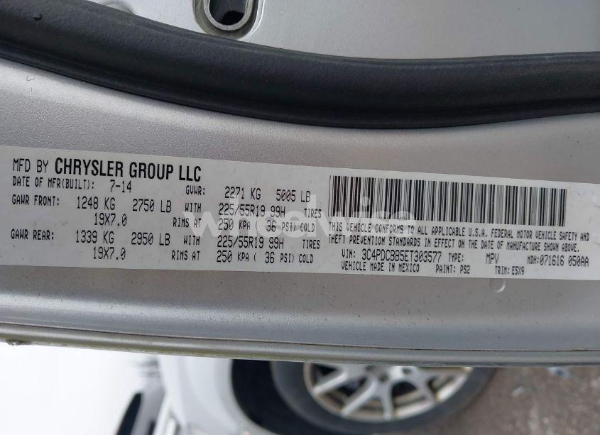 Photo 9 of 2014 Dodge Journey SXT (VIN 3C4PDCBB5ET303577)