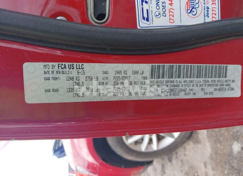 Photo 9 of 2016 Dodge Journey SXT (VIN 3C4PDCBB5GT120442)