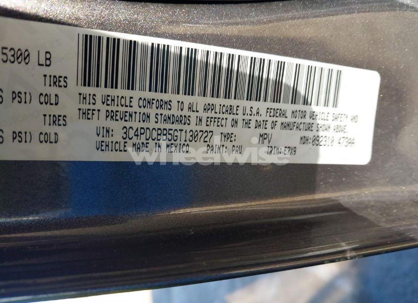 Photo 9 of 2016 Dodge Journey SXT (VIN 3C4PDCBB5GT130727)