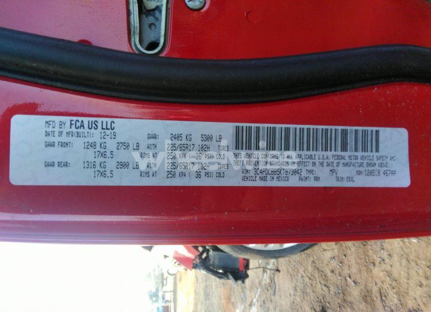 Photo 9 of 2019 Dodge Journey SE (VIN 3C4PDCBB5KT873042)