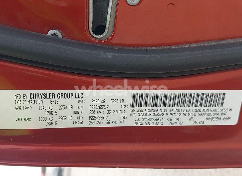 Photo 9 of 2014 Dodge Journey SXT (VIN 3C4PDCBB6ET111956)