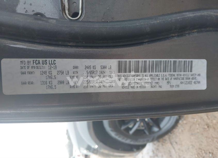 Photo 9 of 2019 Dodge Journey SE (VIN 3C4PDCBB6KT873602)