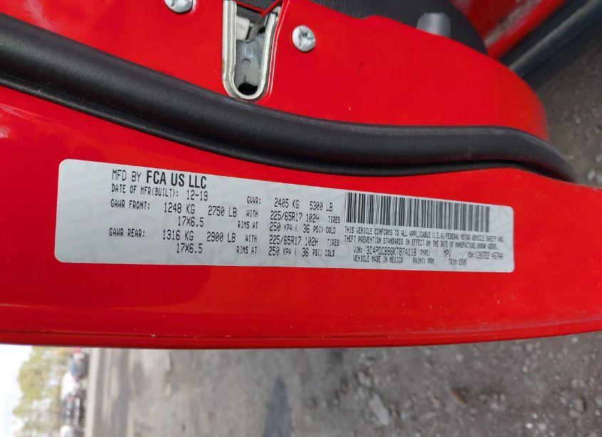 Photo 9 of 2019 Dodge Journey SE (VIN 3C4PDCBB6KT874118)