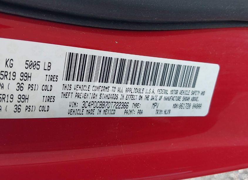 Photo 9 of 2013 Dodge Journey SXT (VIN 3C4PDCBB7DT722366)