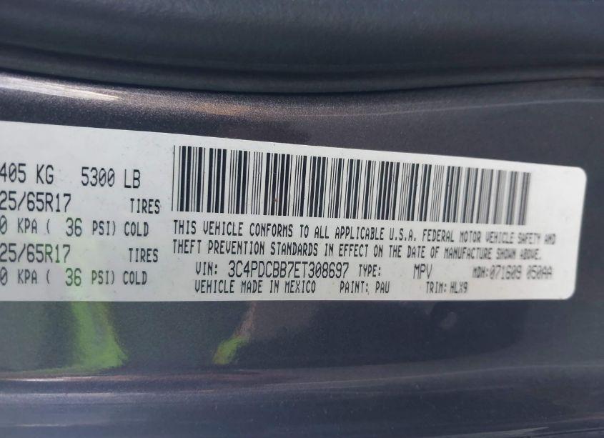 Photo 9 of 2014 Dodge Journey SXT (VIN 3C4PDCBB7ET308697)