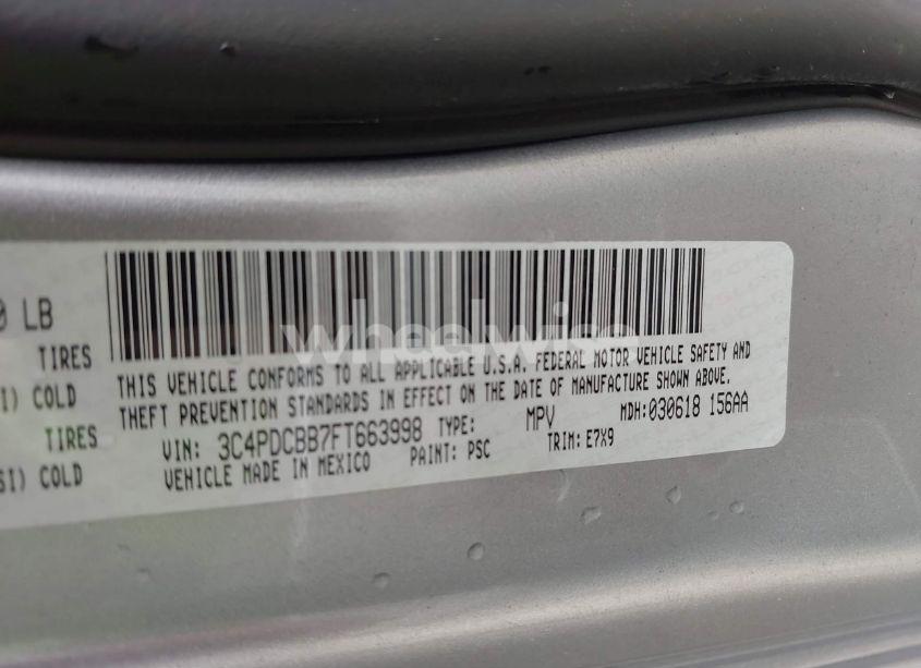 Photo 9 of 2015 Dodge Journey SXT (VIN 3C4PDCBB7FT663998)