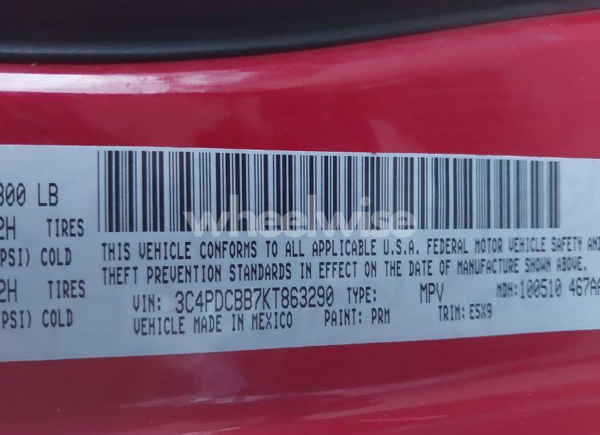 Photo 9 of 2019 Dodge Journey SE (VIN 3C4PDCBB7KT863290)