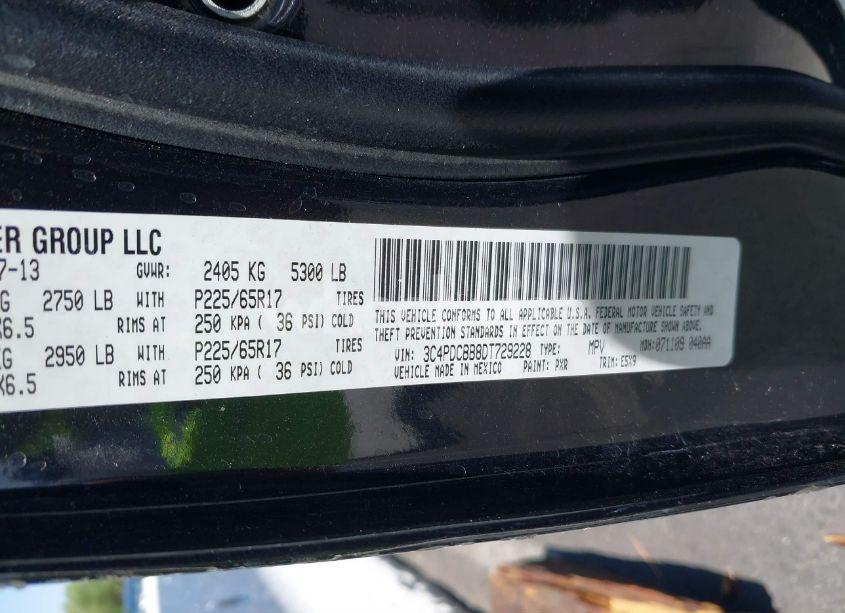 Photo 9 of 2013 Dodge Journey SXT (VIN 3C4PDCBB8DT729228)