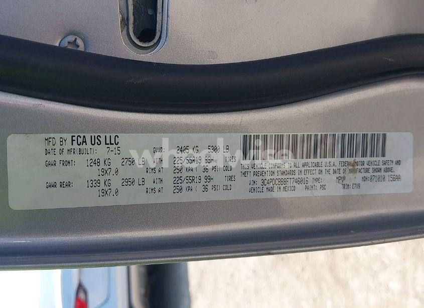 Photo 9 of 2015 Dodge Journey SXT (VIN 3C4PDCBB8FT746016)