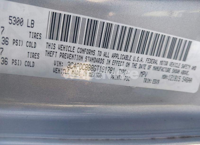 Photo 9 of 2016 Dodge Journey SXT (VIN 3C4PDCBB8GT191781)