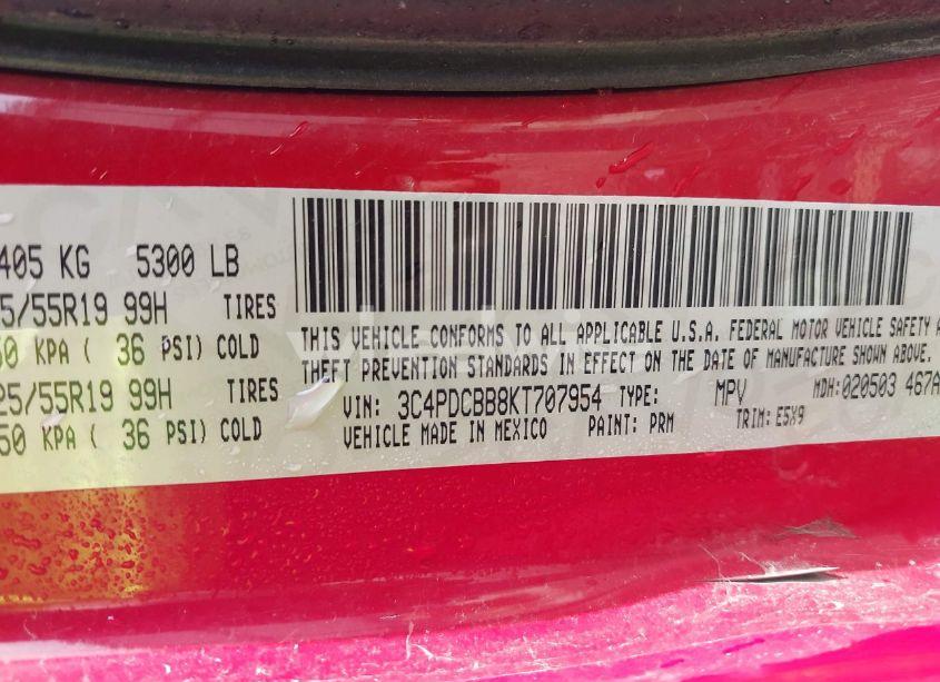 Photo 9 of 2019 Dodge Journey SE (VIN 3C4PDCBB8KT707954)