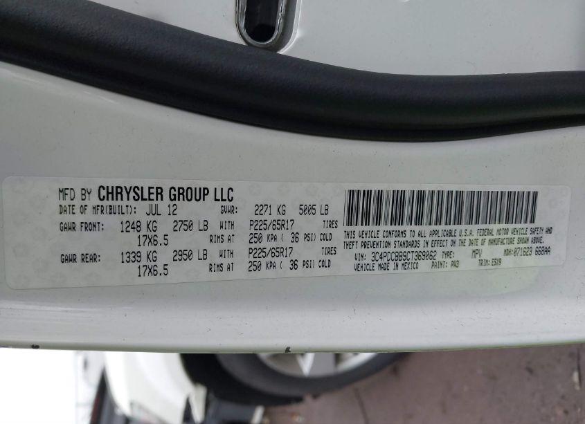 Photo 9 of 2012 Dodge Journey SXT (VIN 3C4PDCBB9CT369062)