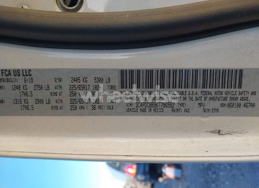 Photo 9 of 2019 Dodge Journey SE (VIN 3C4PDCBB9KT796952)