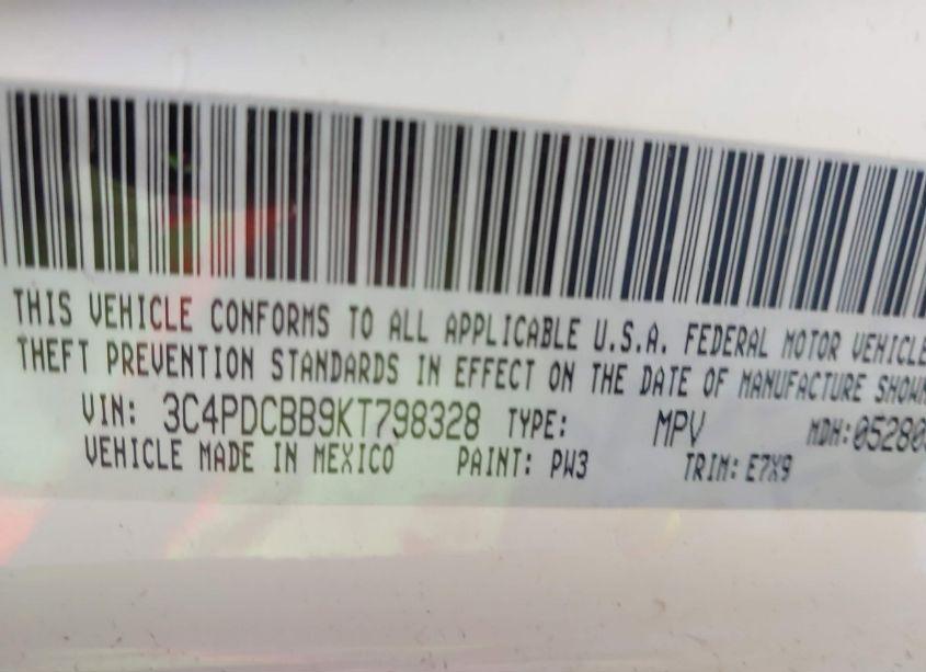 Photo 9 of 2019 Dodge Journey SE (VIN 3C4PDCBB9KT798328)