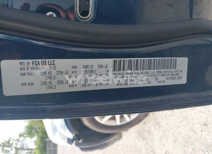 Photo 9 of 2015 Dodge Journey SXT (VIN 3C4PDCBBXFT656821)