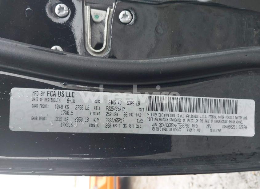 Photo 9 of 2017 Dodge Journey SXT (VIN 3C4PDCBBXHT506792)