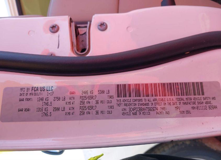 Photo 9 of 2017 Dodge Journey SXT (VIN 3C4PDCBBXHT582674)