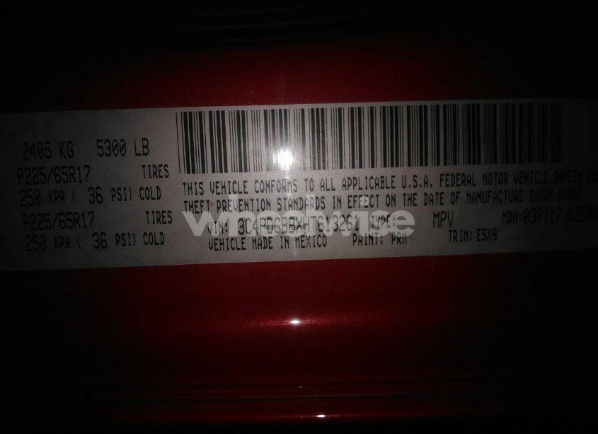 Photo 9 of 2017 Dodge Journey SXT (VIN 3C4PDCBBXHT613261)