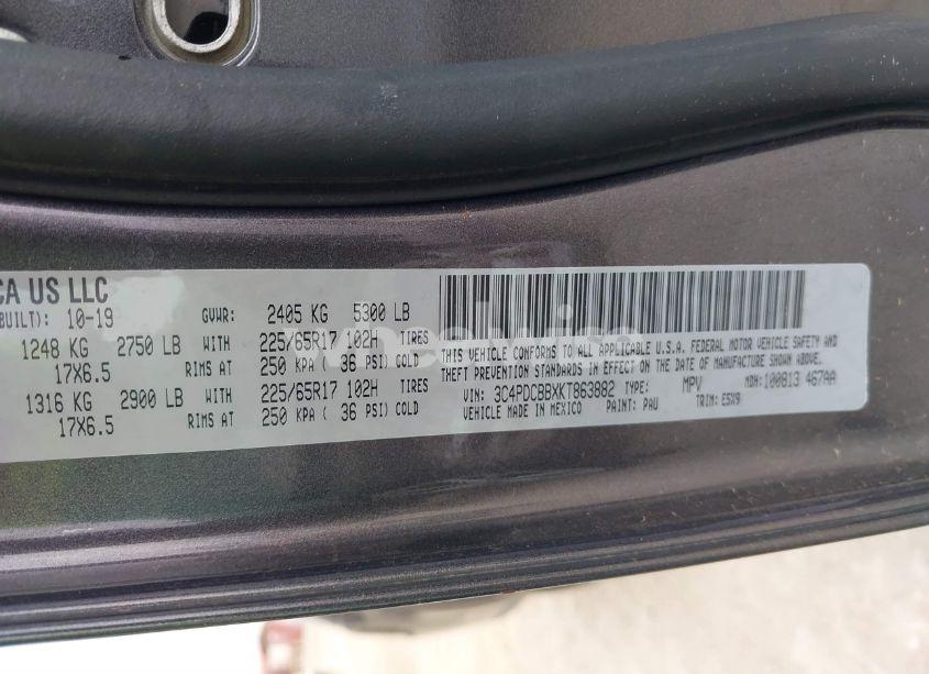 Photo 9 of 2019 Dodge Journey SE (VIN 3C4PDCBBXKT863882)