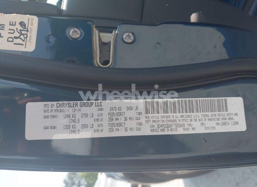 Photo 9 of 2015 Dodge Journey SXT (VIN 3C4PDCBG0FT569649)