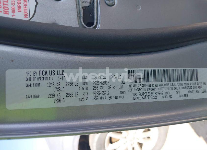 Photo 9 of 2015 Dodge Journey SXT (VIN 3C4PDCBG0FT627646)