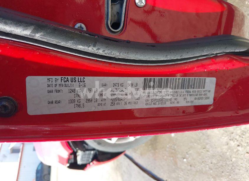 Photo 9 of 2016 Dodge Journey SXT (VIN 3C4PDCBG0GT232142)