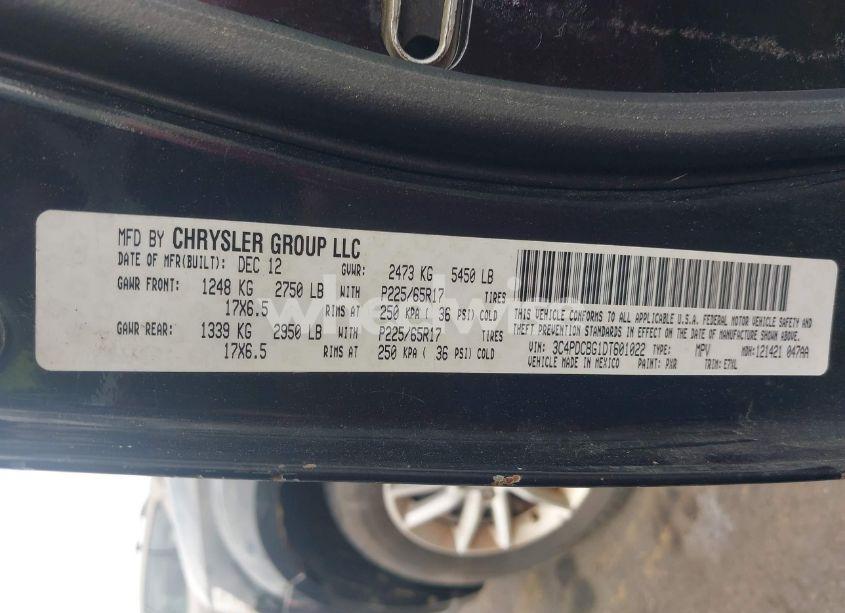 Photo 9 of 2013 Dodge Journey SXT (VIN 3C4PDCBG1DT601022)