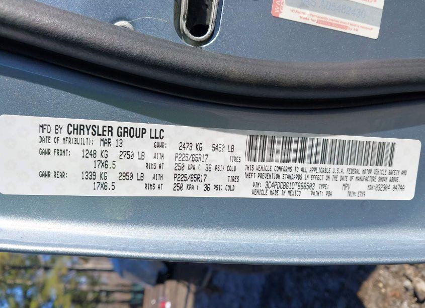 Photo 9 of 2013 Dodge Journey SXT (VIN 3C4PDCBG1DT666503)