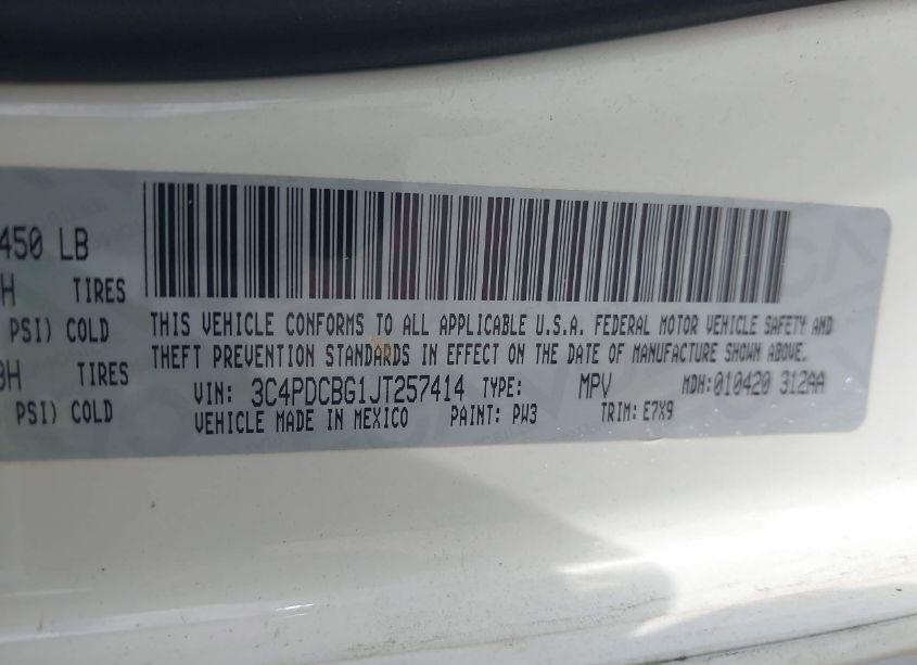 Photo 9 of 2018 Dodge Journey SXT (VIN 3C4PDCBG1JT257414)