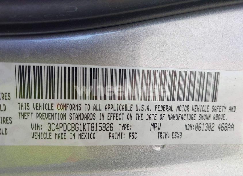 Photo 9 of 2019 Dodge Journey SE (VIN 3C4PDCBG1KT815926)