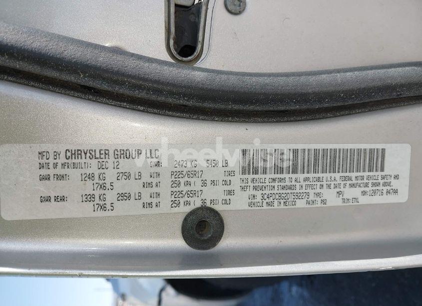 Photo 9 of 2013 Dodge Journey SXT (VIN 3C4PDCBG2DT592279)