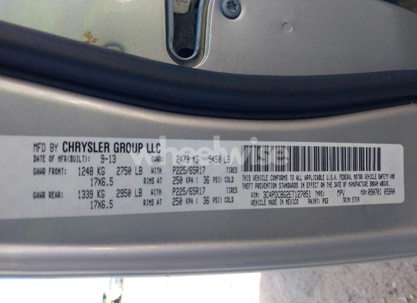 Photo 9 of 2014 Dodge Journey SXT (VIN 3C4PDCBG2ET127051)