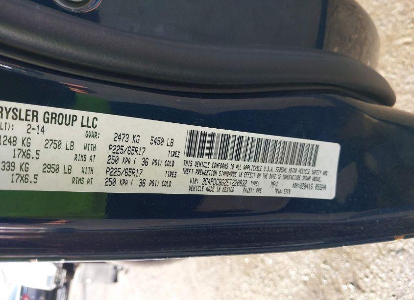 Photo 9 of 2014 Dodge Journey SXT (VIN 3C4PDCBG2ET220832)