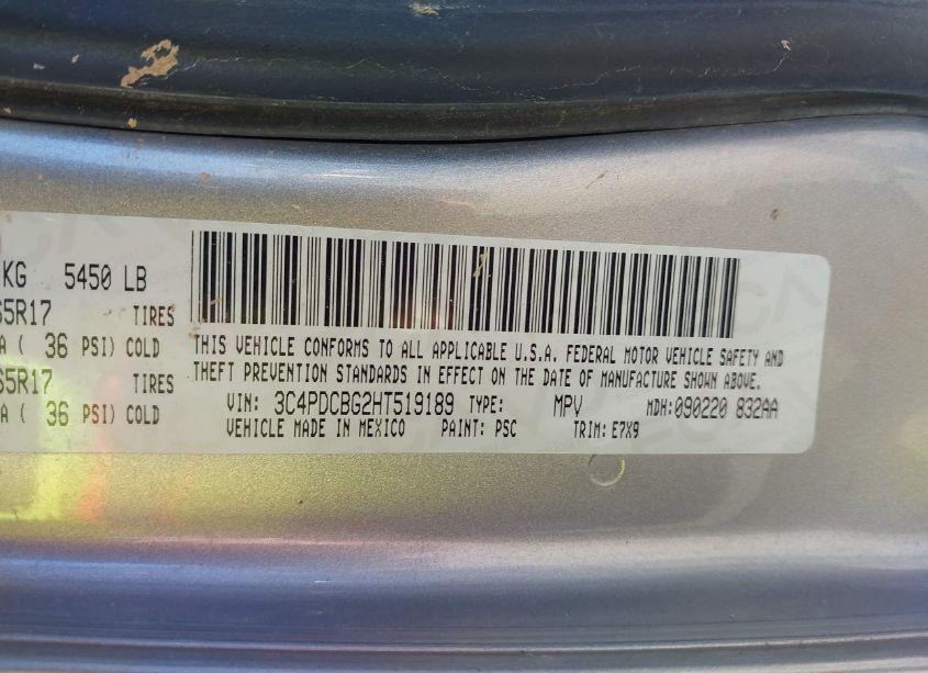 Photo 9 of 2017 Dodge Journey SXT (VIN 3C4PDCBG2HT519189)