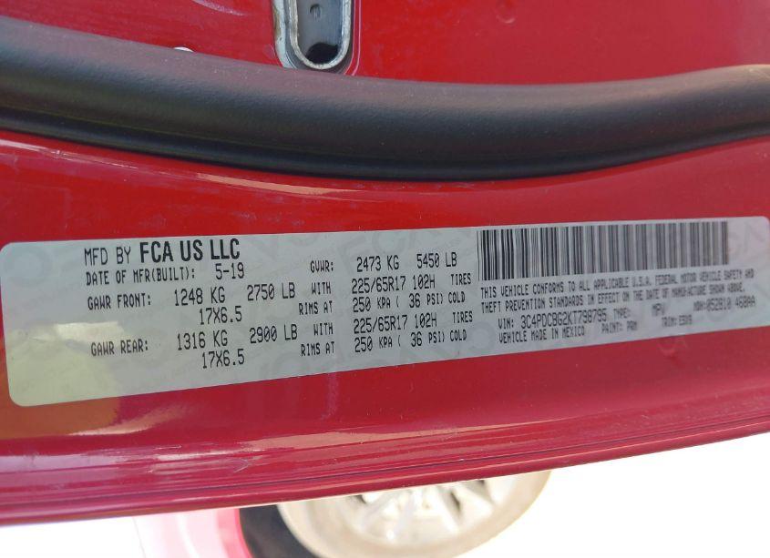 Photo 9 of 2019 Dodge Journey SE (VIN 3C4PDCBG2KT798795)