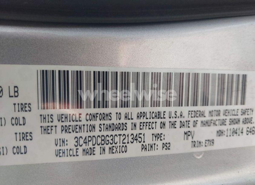 Photo 9 of 2012 Dodge Journey SXT (VIN 3C4PDCBG3CT213451)