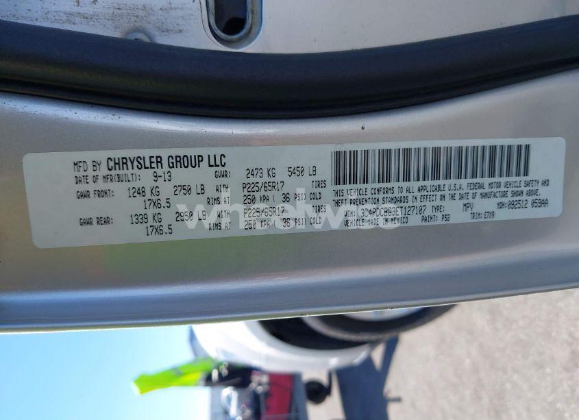 Photo 9 of 2014 Dodge Journey SXT (VIN 3C4PDCBG3ET127107)