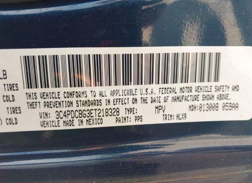 Photo 9 of 2014 Dodge Journey SXT (VIN 3C4PDCBG3ET218328)