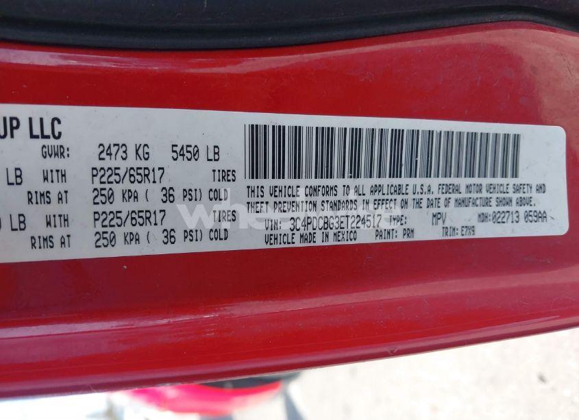 Photo 9 of 2014 Dodge Journey SXT (VIN 3C4PDCBG3ET224517)