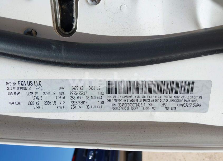 Photo 9 of 2016 Dodge Journey SXT (VIN 3C4PDCBG3GT141317)