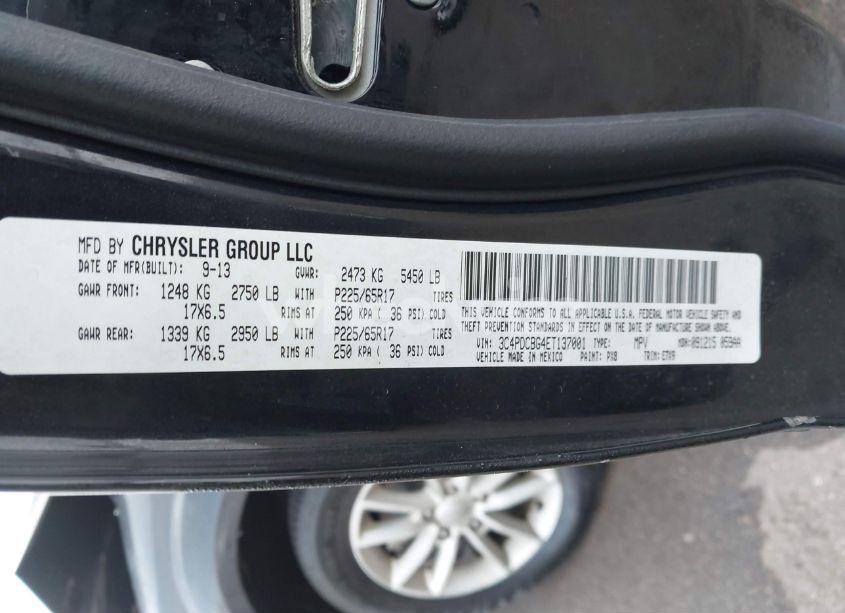 Photo 9 of 2014 Dodge Journey SXT (VIN 3C4PDCBG4ET137001)