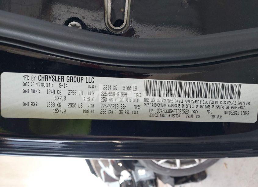 Photo 9 of 2015 Dodge Journey SXT (VIN 3C4PDCBG4FT561523)