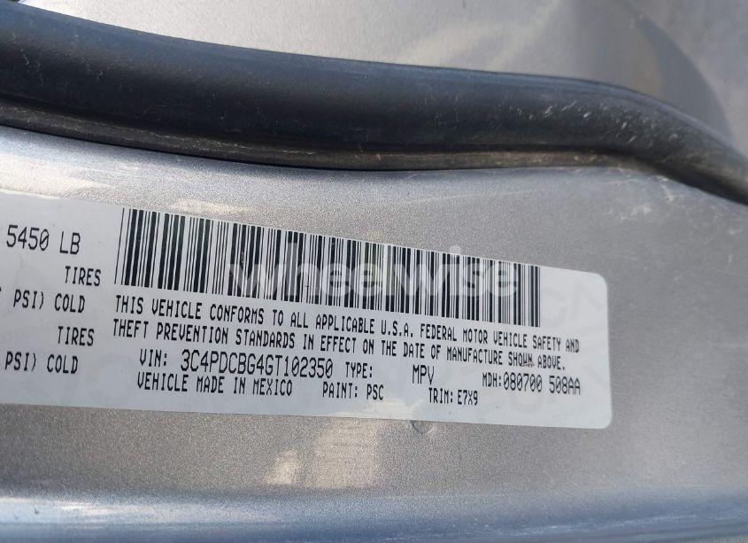 Photo 9 of 2016 Dodge Journey SXT (VIN 3C4PDCBG4GT102350)