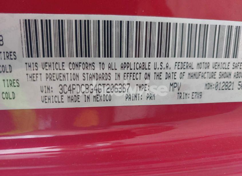 Photo 9 of 2016 Dodge Journey SXT (VIN 3C4PDCBG4GT206367)