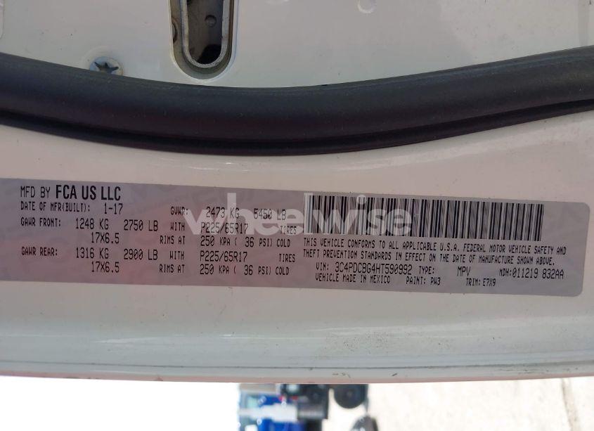 Photo 9 of 2017 Dodge Journey SXT (VIN 3C4PDCBG4HT590992)