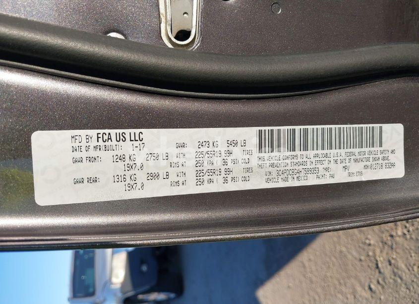 Photo 9 of 2017 Dodge Journey SXT (VIN 3C4PDCBG4HT599353)