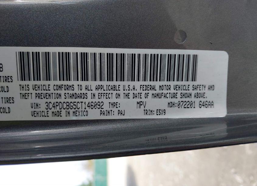 Photo 9 of 2012 Dodge Journey SXT (VIN 3C4PDCBG5CT146092)